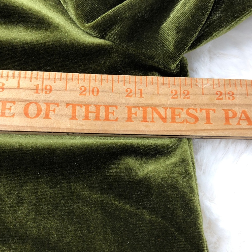 Green Velvet Velour Holiday Festive Tunic Dress - Picture 3 of 6